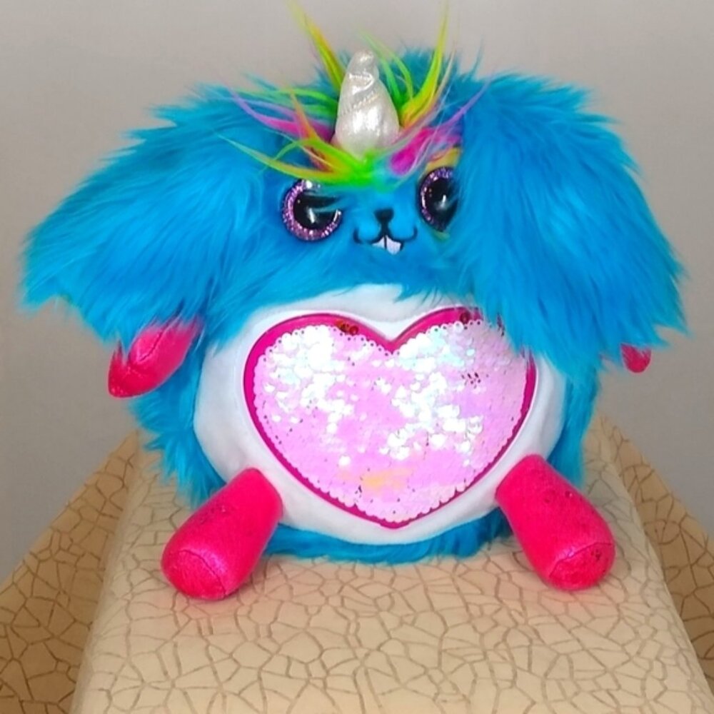 Zuru Rainbocorns Unicorn Rainbow Bunny 10" IPlush Stuffed Animal Blue